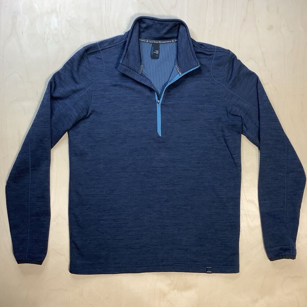 Prana - Women’s 1/4 Zip Pullover - MEDIUM - Blue Thermal - NICE